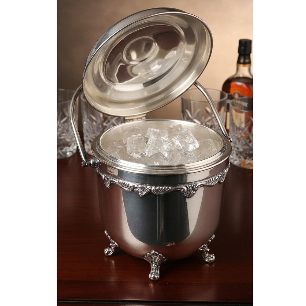 Vintage Sheridan EPS‎ Silver Plated Ice Bucket - Victorian Claw Feet Style - Picture 7 of 14